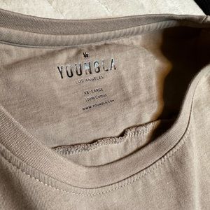 YoungLA half sleeve cut tees with scallop bottom XXL